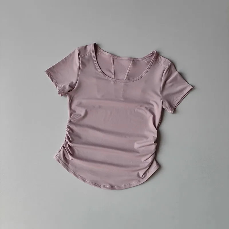 Mesh Splicing Yoga Top