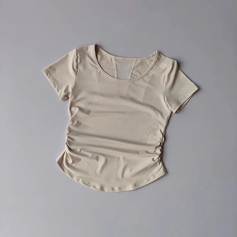 Mesh Splicing Yoga Top