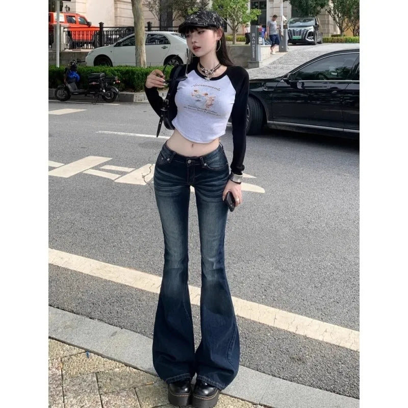 Y2K Low Rise Flared Jeans