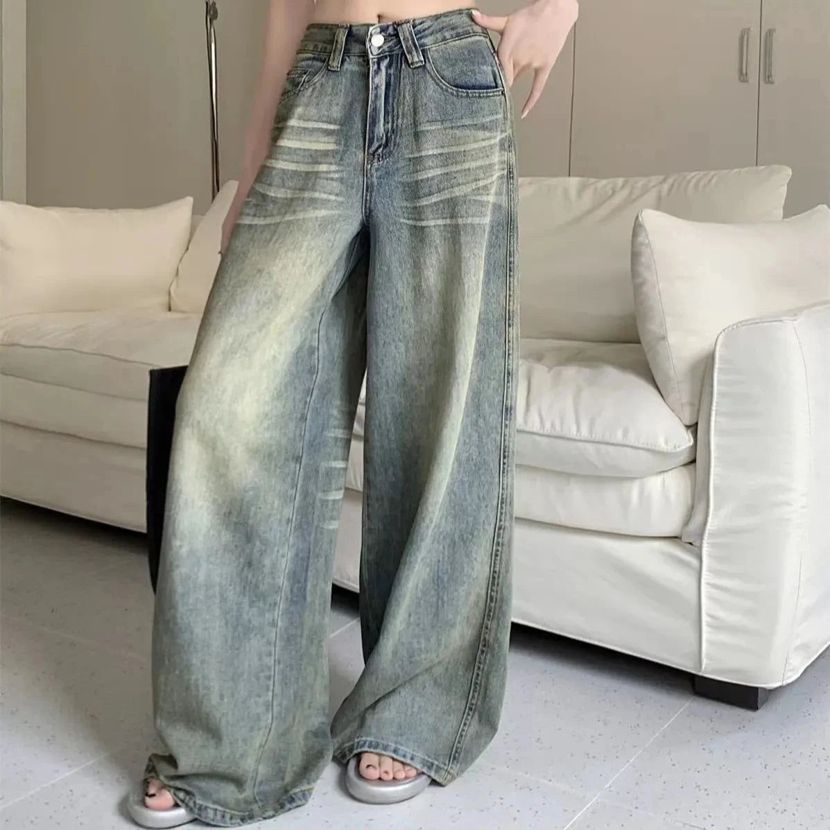 High Waist Wide Leg Baggy Jeans