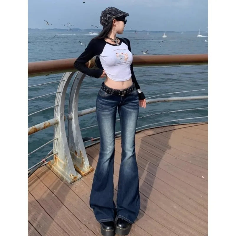 Y2K Low Rise Flared Jeans