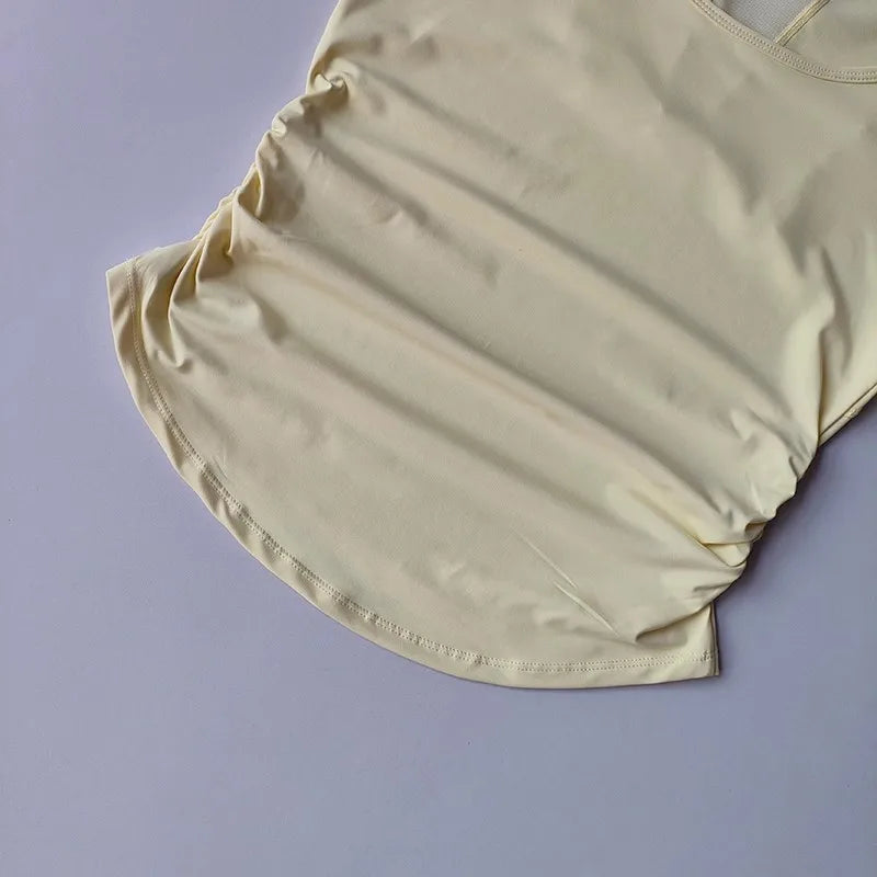 Mesh Splicing Yoga Top