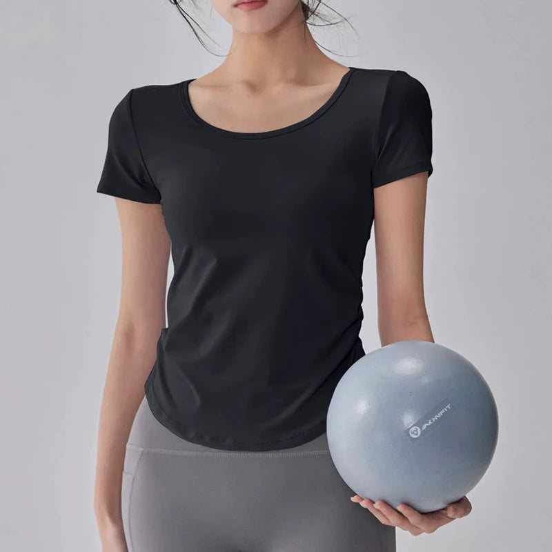 Mesh Splicing Yoga Top