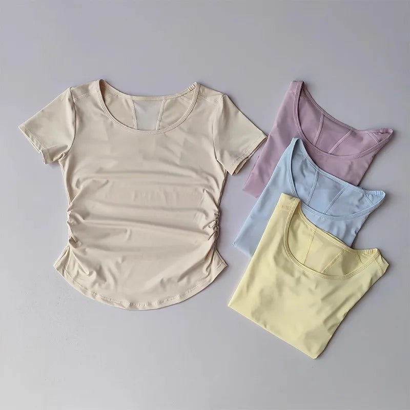 Mesh Splicing Yoga Top