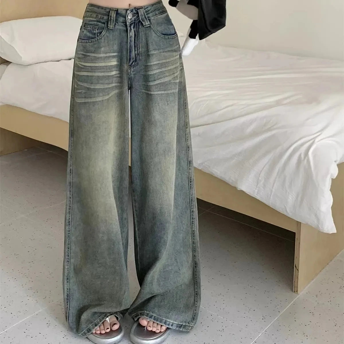 High Waist Wide Leg Baggy Jeans