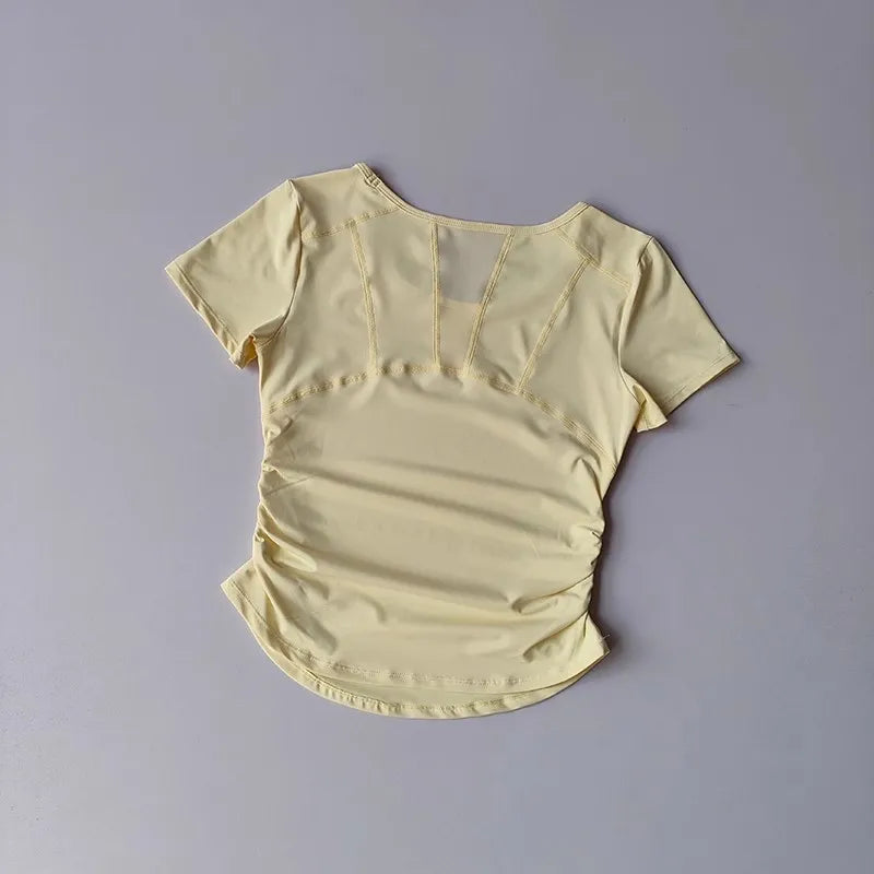 Mesh Splicing Yoga Top