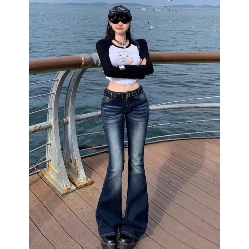 Y2K Low Rise Flared Jeans