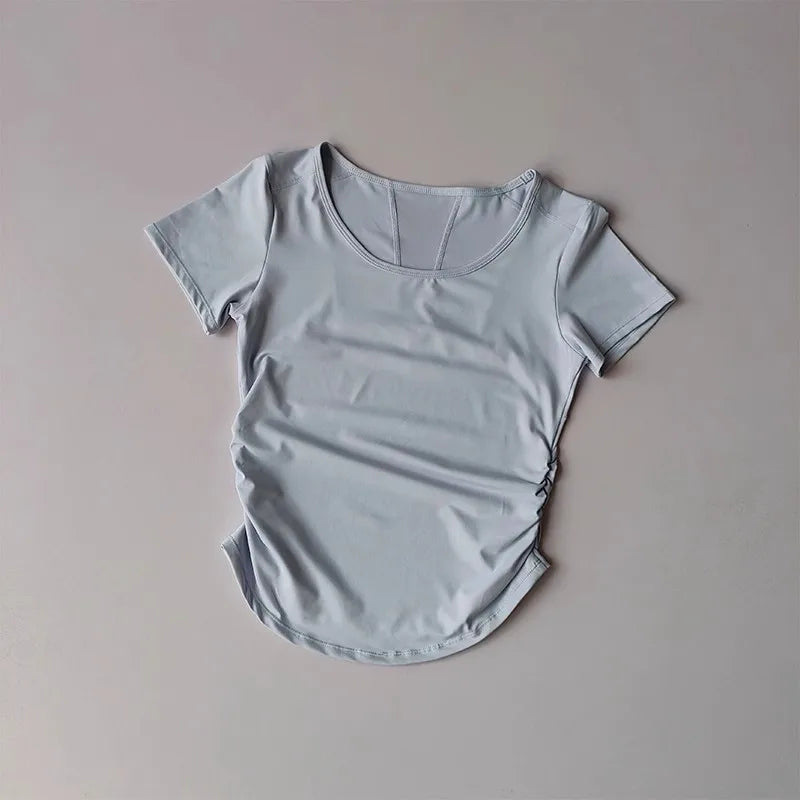 Mesh Splicing Yoga Top